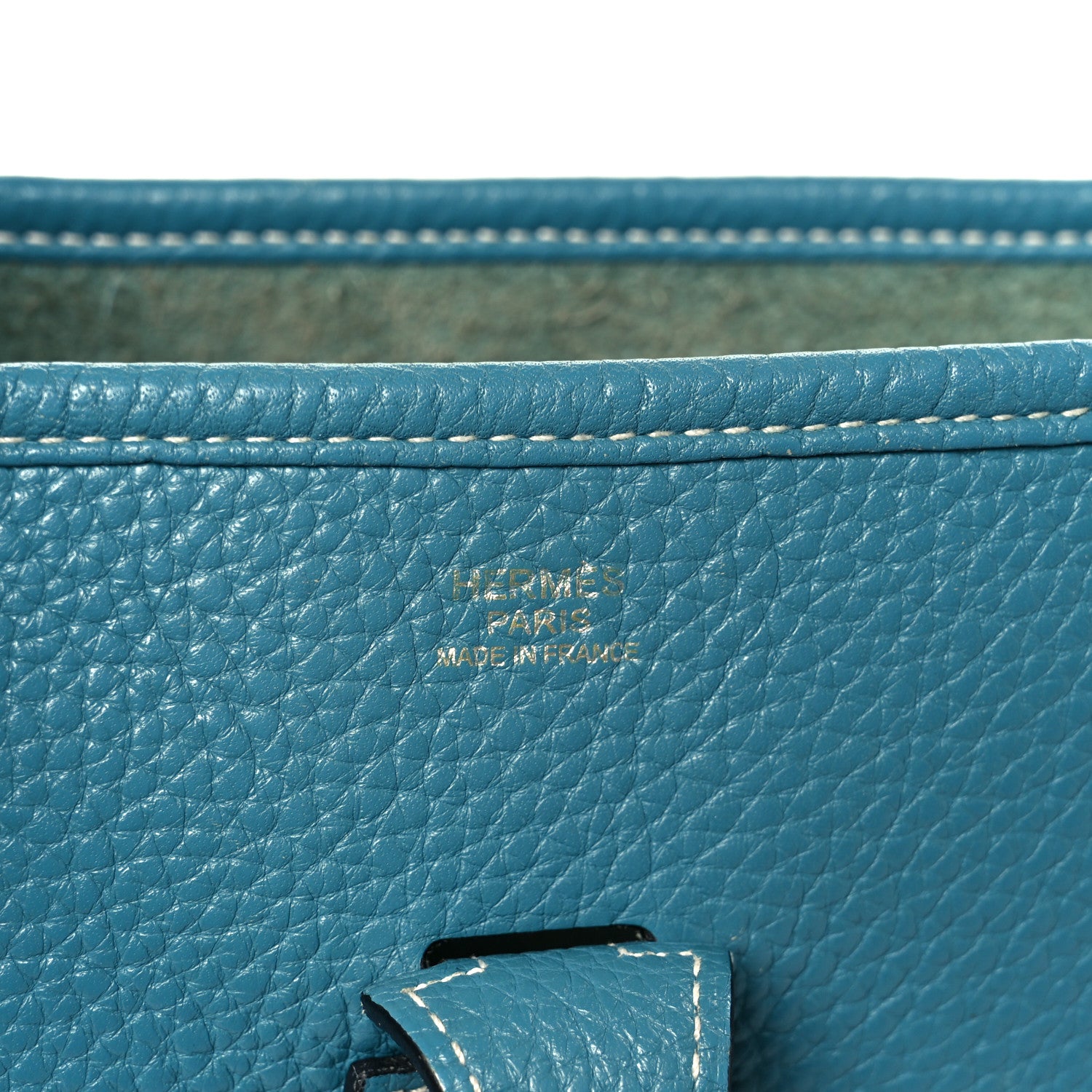 Hermes Taurillon Clemence Evelyne III PM Blue Jean 6 of 11