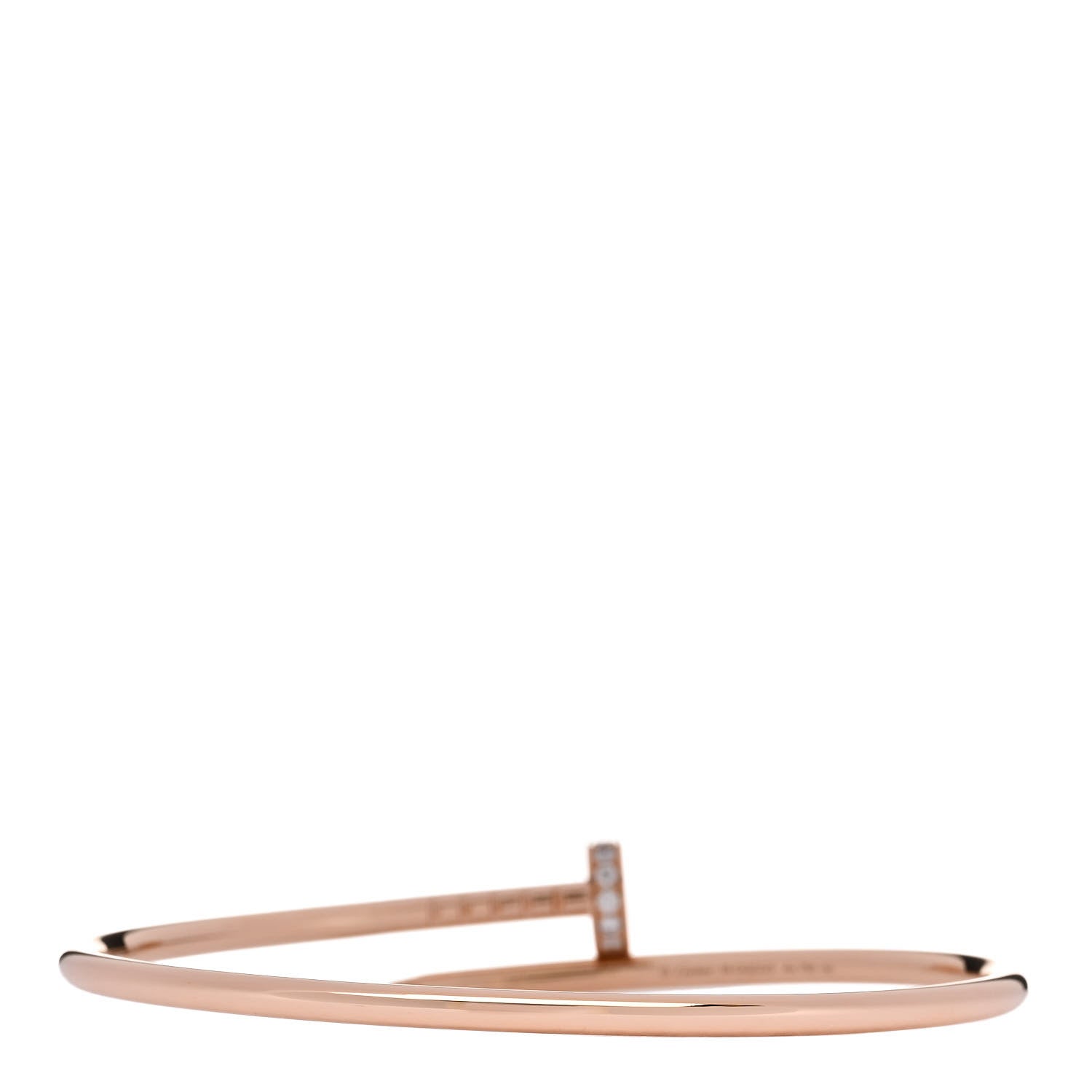 Cartier 18K Pink Gold Diamond Small Juste Un Clou Bracelet 16 2 of 4