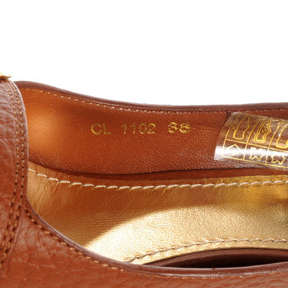 Louis Vuitton Grained Calfskin Santal Sandals Cognac 38 4 of 5
