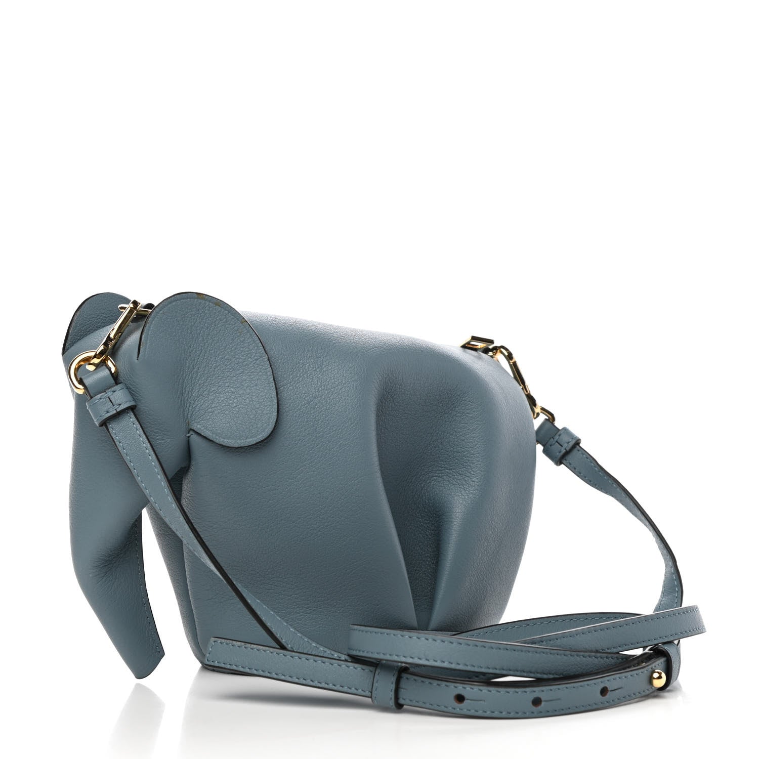 Loewe Calfskin Mini Elephant Crossbody Bag Stone Blue 3 of 9
