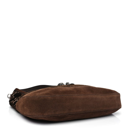 Gucci Velvet GG Monogram Web Medium Dionysus Hobo Brown 4 of 10