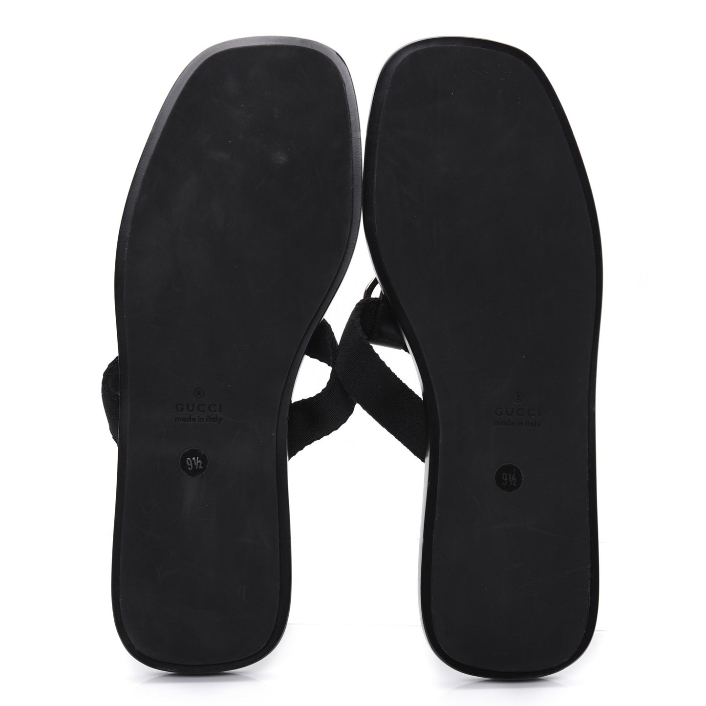 Patent Calfskin Cardinal Thong Sandals 9.5 Black