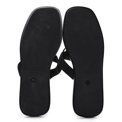 Gucci Patent Calfskin Cardinal Thong Sandals 9.5 Black 5 of 8
