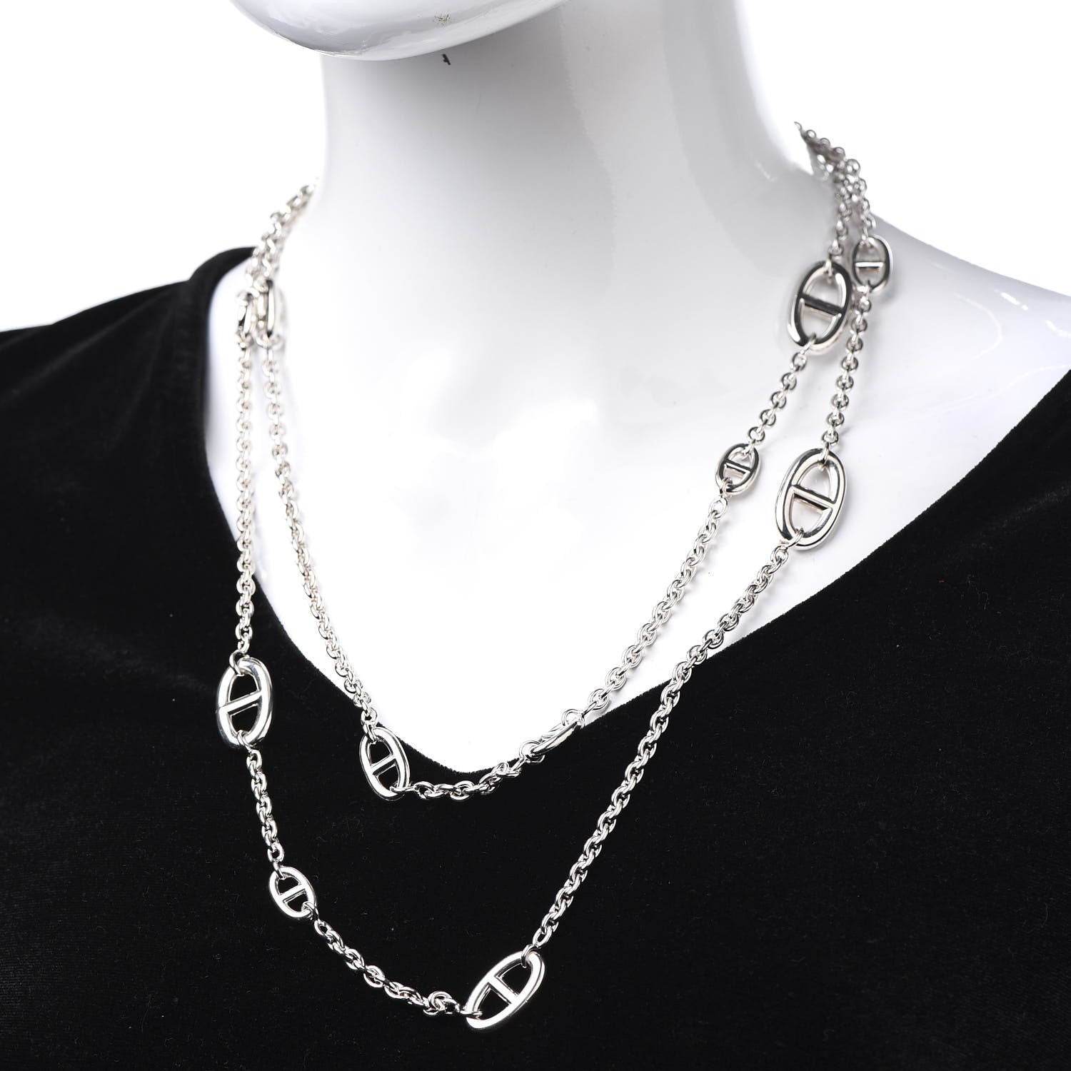 Hermes Sterling Silver Farandole Necklace 120 2 of 5