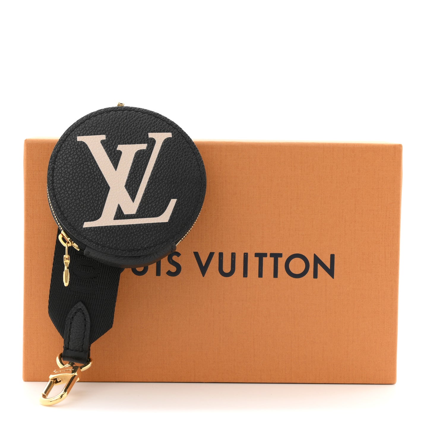 Nylon Empreinte Monogram Giant Bandouliere Strap with Coin Purse Black Beige