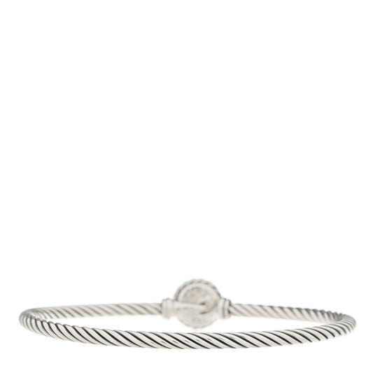 Sterling Silver Blue Topaz 3mm Chatelaine Bracelet