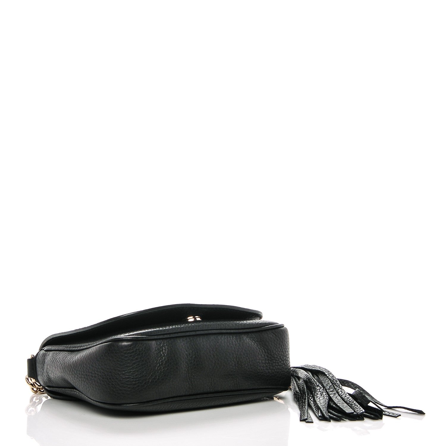 Gucci Pebbled Calfskin Small Soho Flap Crossbody Black 4 of 7