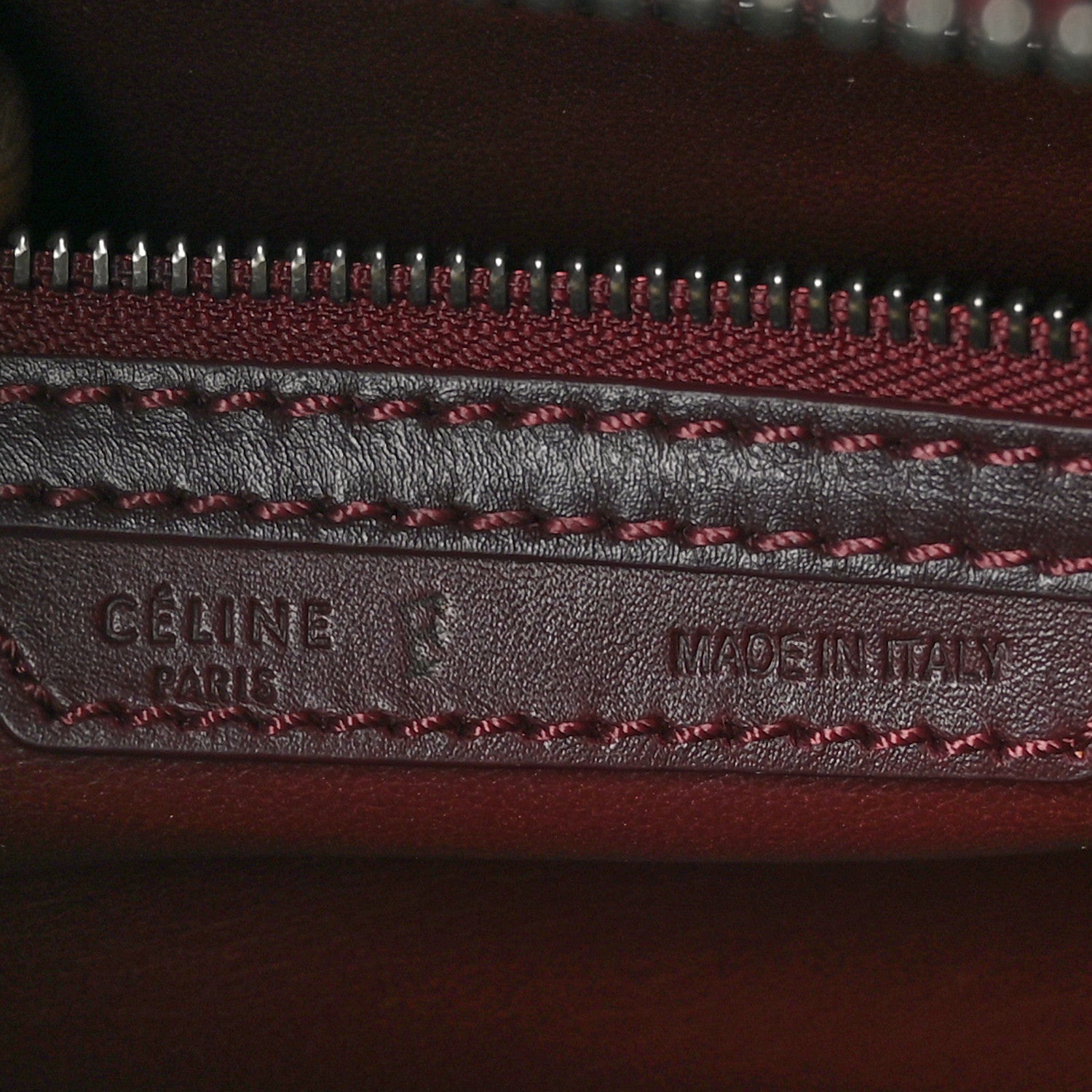 Celine Smooth Calfskin Mini Luggage Burgundy 6 of 11