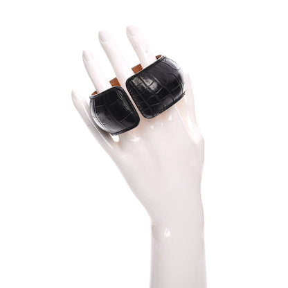 Hermes Alligator Astral Cut Bracelet S Black 2 of 5