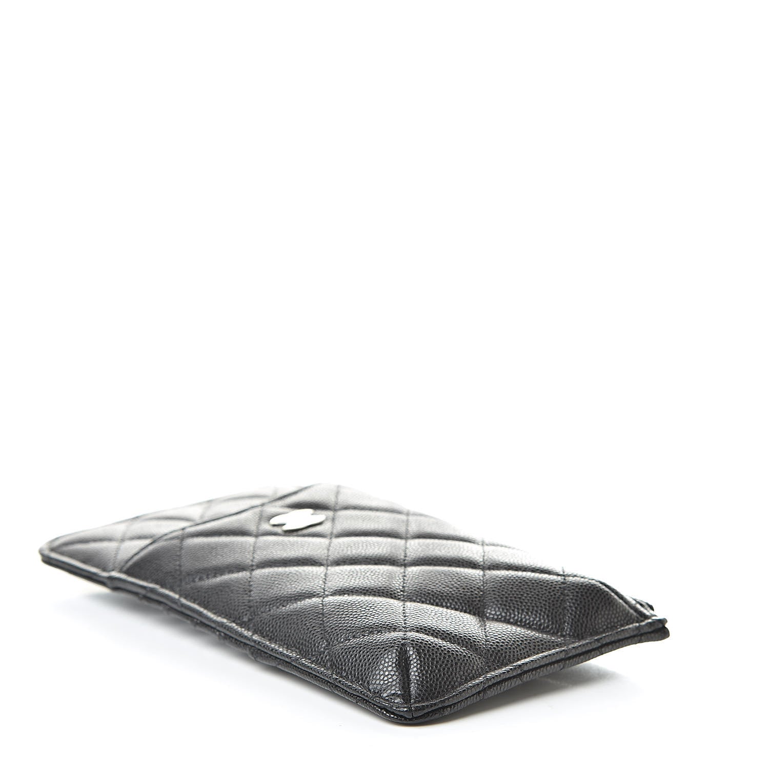 Chanel Caviar Quilted Classic Flat Wallet Pouch Black 4 of 9