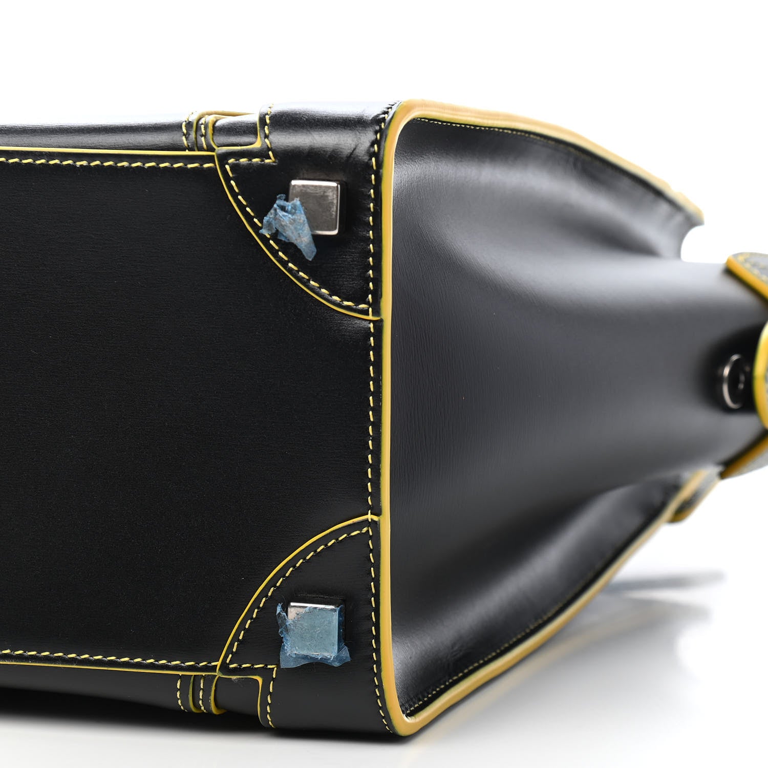 Celine Satin Calfskin Debossed Micro Luggage Black 8 of 8