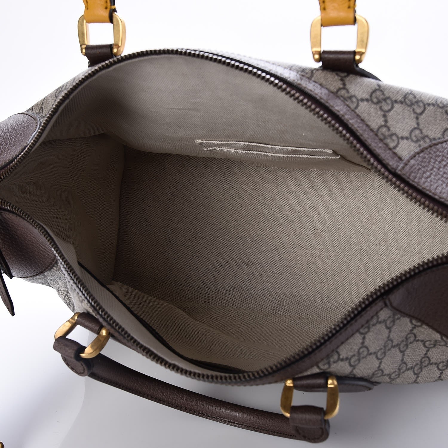 Gucci Soft GG Supreme Monogram Web Medium Duffle Bag Beige New Acero Crop 5 of 8
