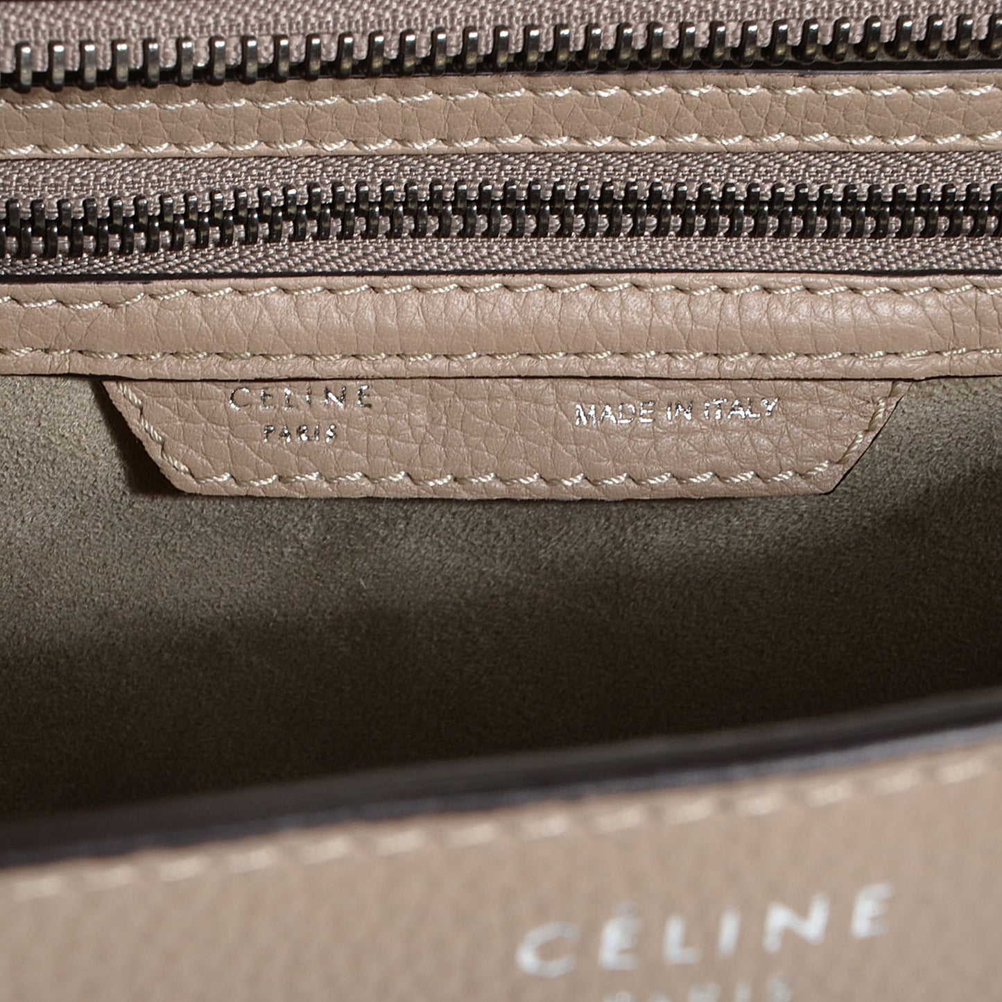 Drummed Calfskin Micro Luggage Dune