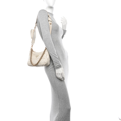 Prada Nappa Re-Nylon Triangle Quilted Patchwork System Shoulder Bag Ninfea 2 of 14