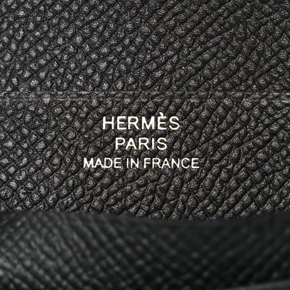 Hermes Epsom Bearn Compact Wallet Black 6 of 8