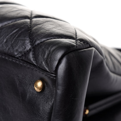 Chanel Aged Calfskin Large Just Mademoiselle Bowling Bag Black 10 of 12