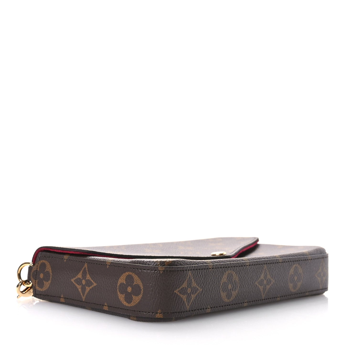 Monogram Pochette Felicie Chain Wallet Fuchsia