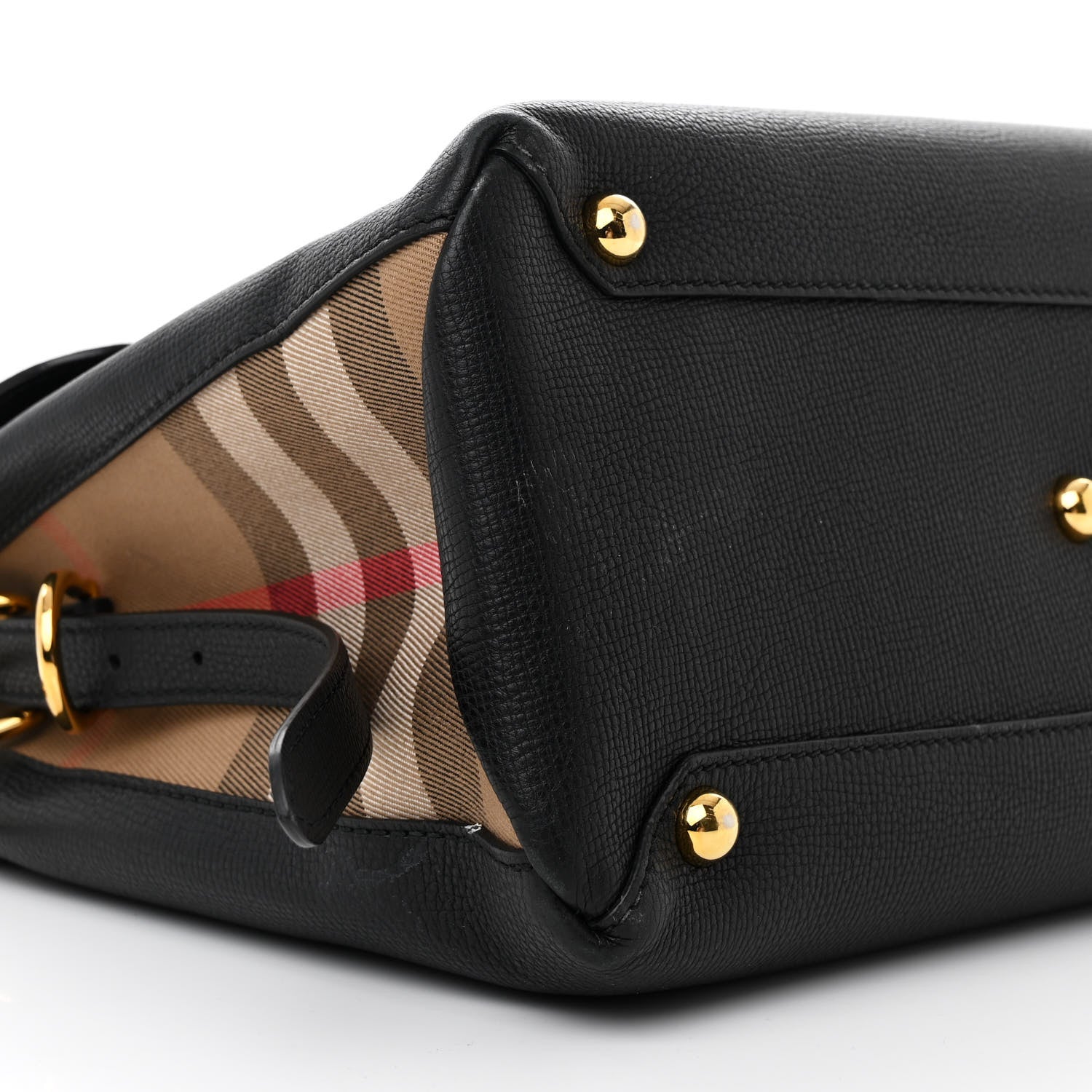 Burberry Derby Calfskin House Check Medium Camberley Black 9 of 12