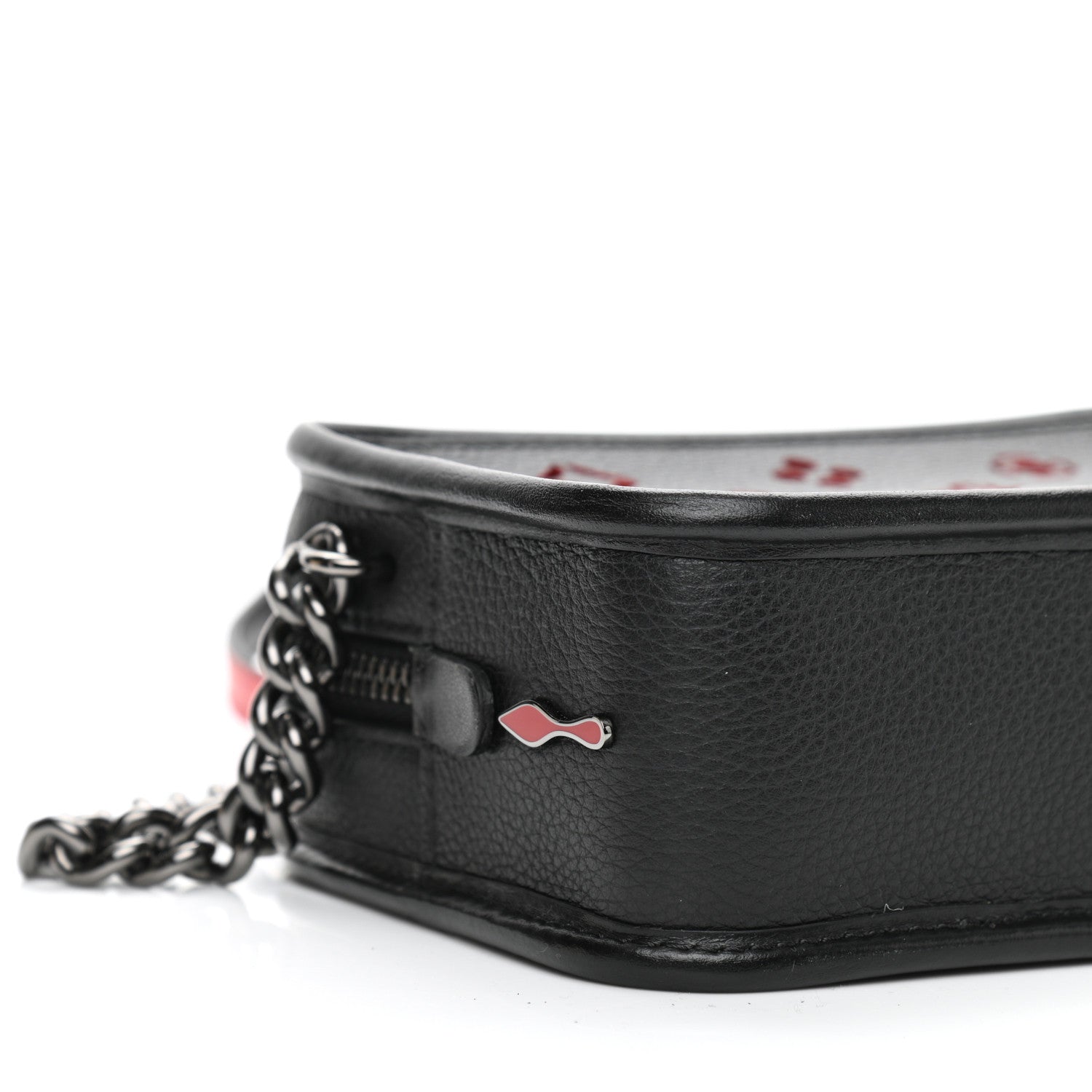 Christian Louboutin Calfskin Small Radioloubi Black 9 of 11