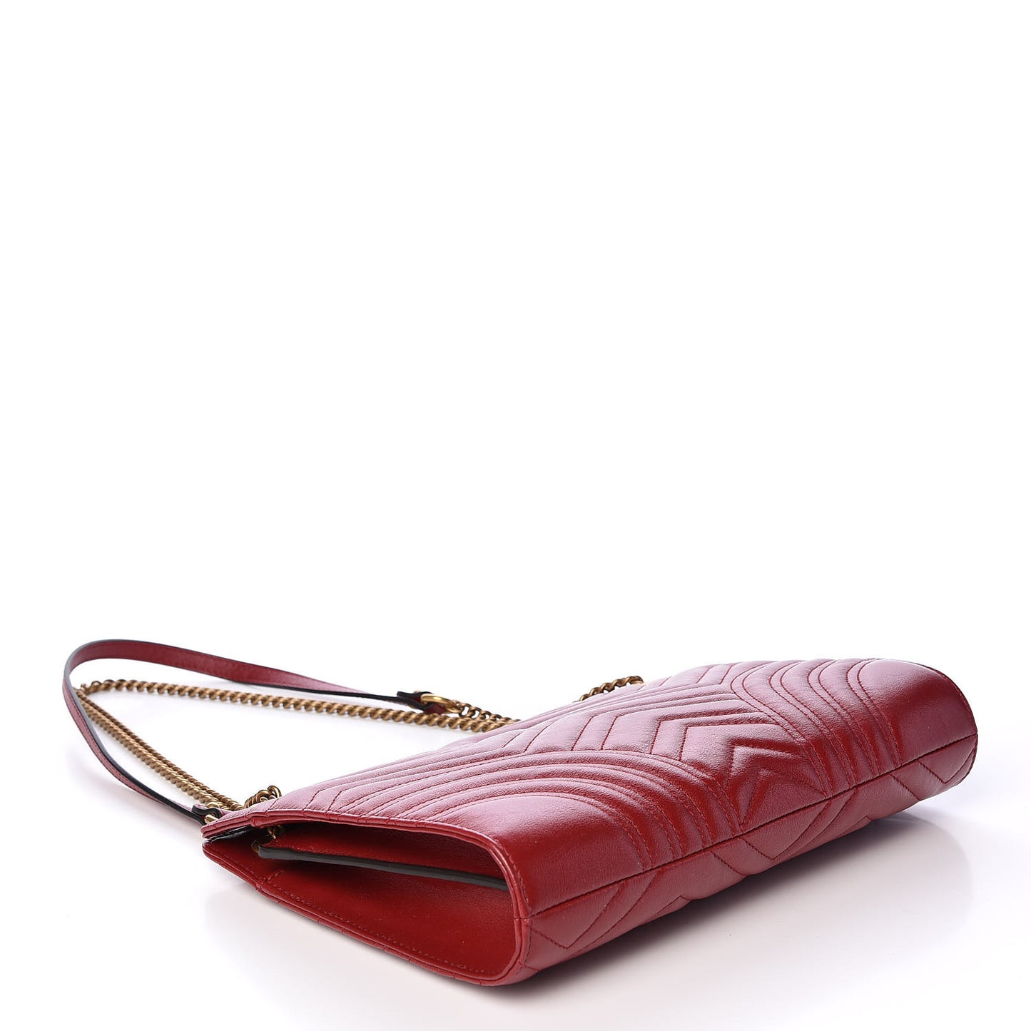 Azalea Calfskin Matelasse Heart Medium GG Marmont Slim Shoulder Bag Romantic Cerise