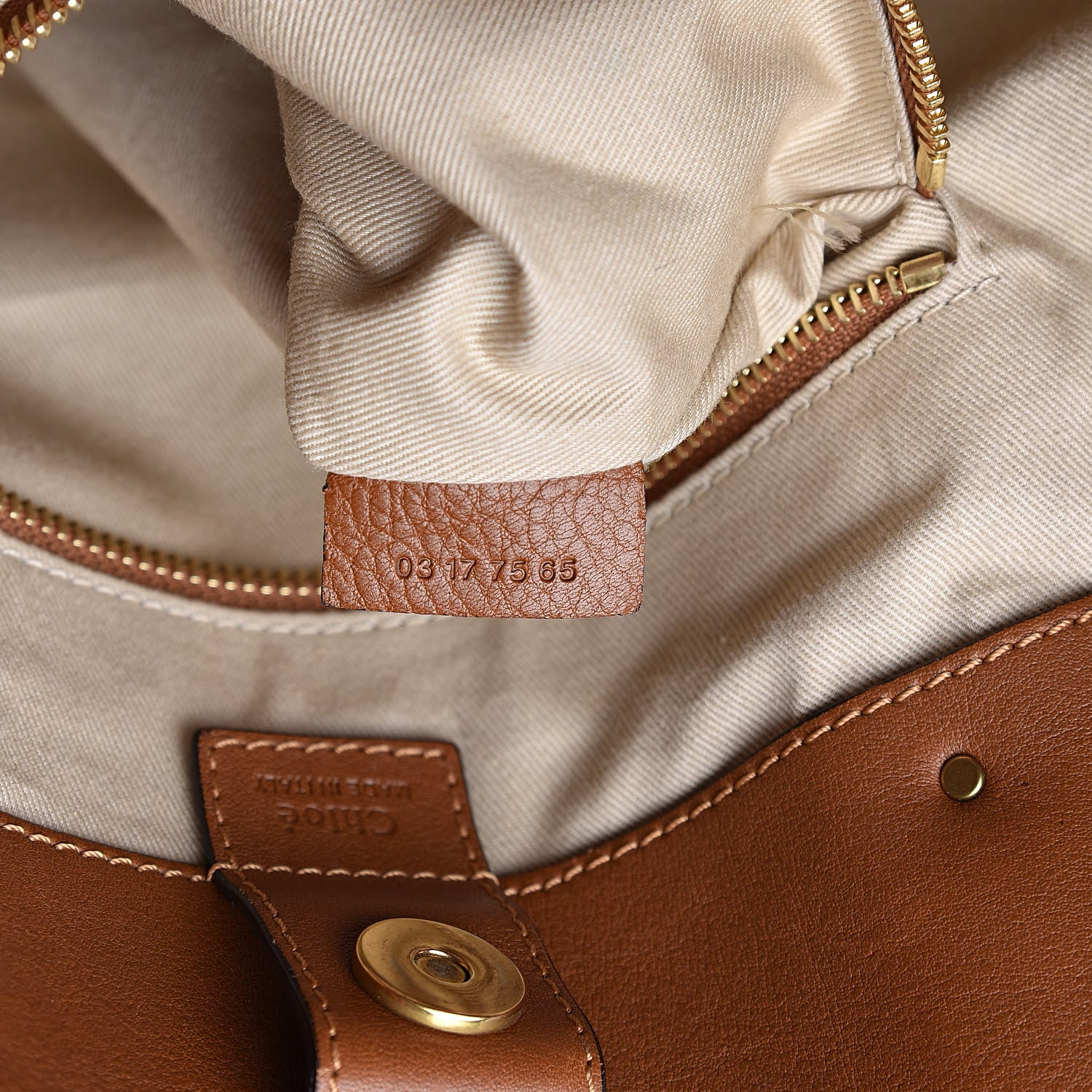Chloe Calfskin Woven Medium Milo Shopping Tote Tan 7 of 22