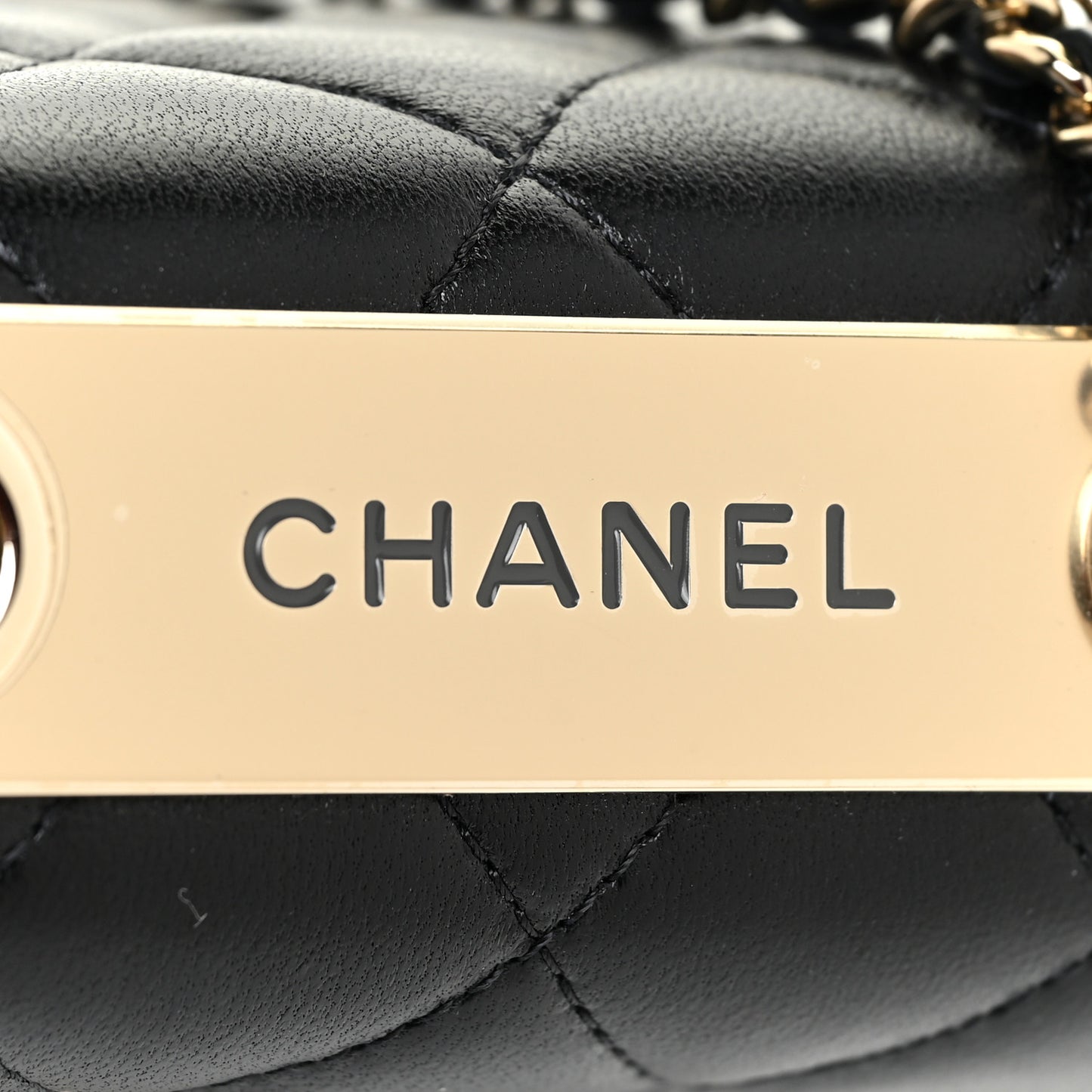 Lambskin Quilted Mini Trendy CC Chain Wallet Black