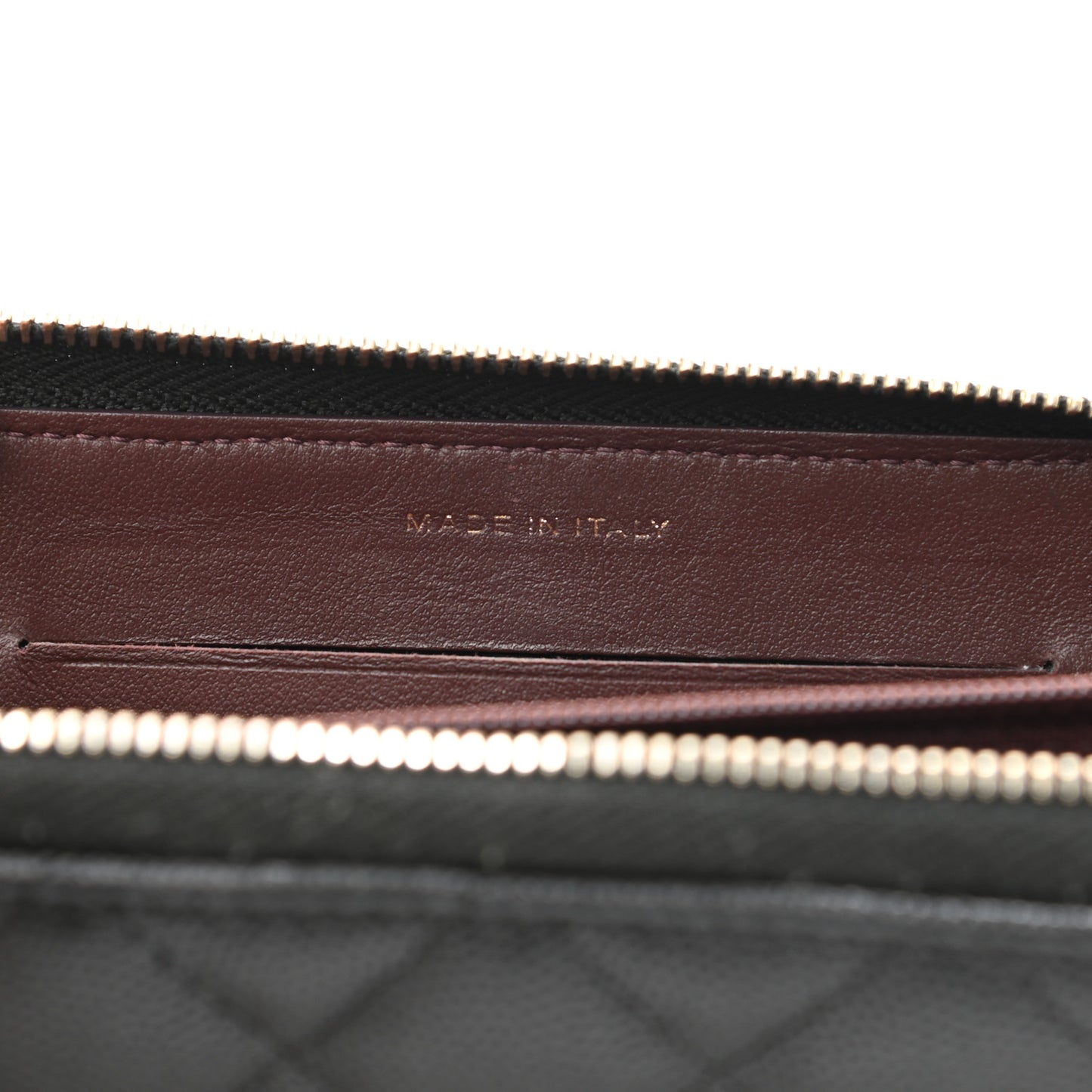 Caviar Quilted Small Zip Around Wallet Black