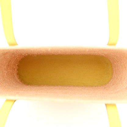 Loewe Raffia Square Mini Anagram Basket Tote Bag Natural Yellow 5 of 10