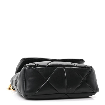 Prada Nappa Re-Nylon Triangle Quilted Patchwork System Flap Shoulder Bag Black 4 of 10