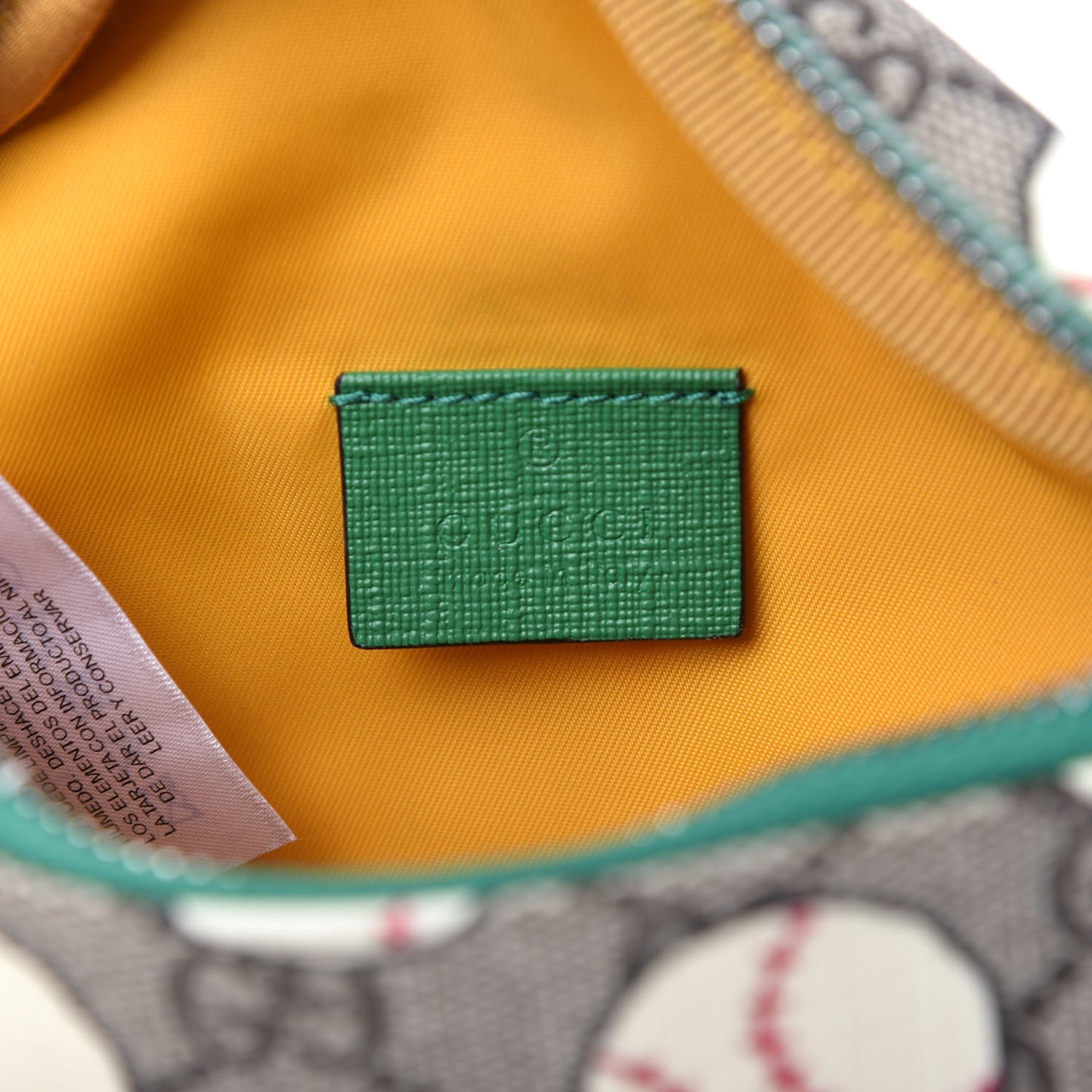 GG Supreme Monogram Baseballs Web Childrens Belt Bag