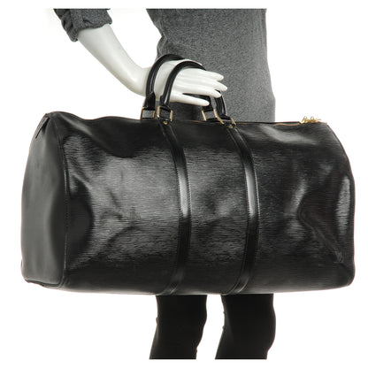 Louis Vuitton Epi Keepall 55 Black 2 of 7