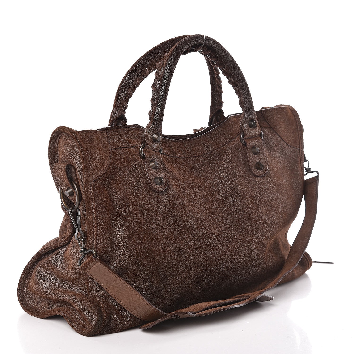 Balenciaga Metallic Craquele Calfskin Classic Hardware City Bronze 3 of 12