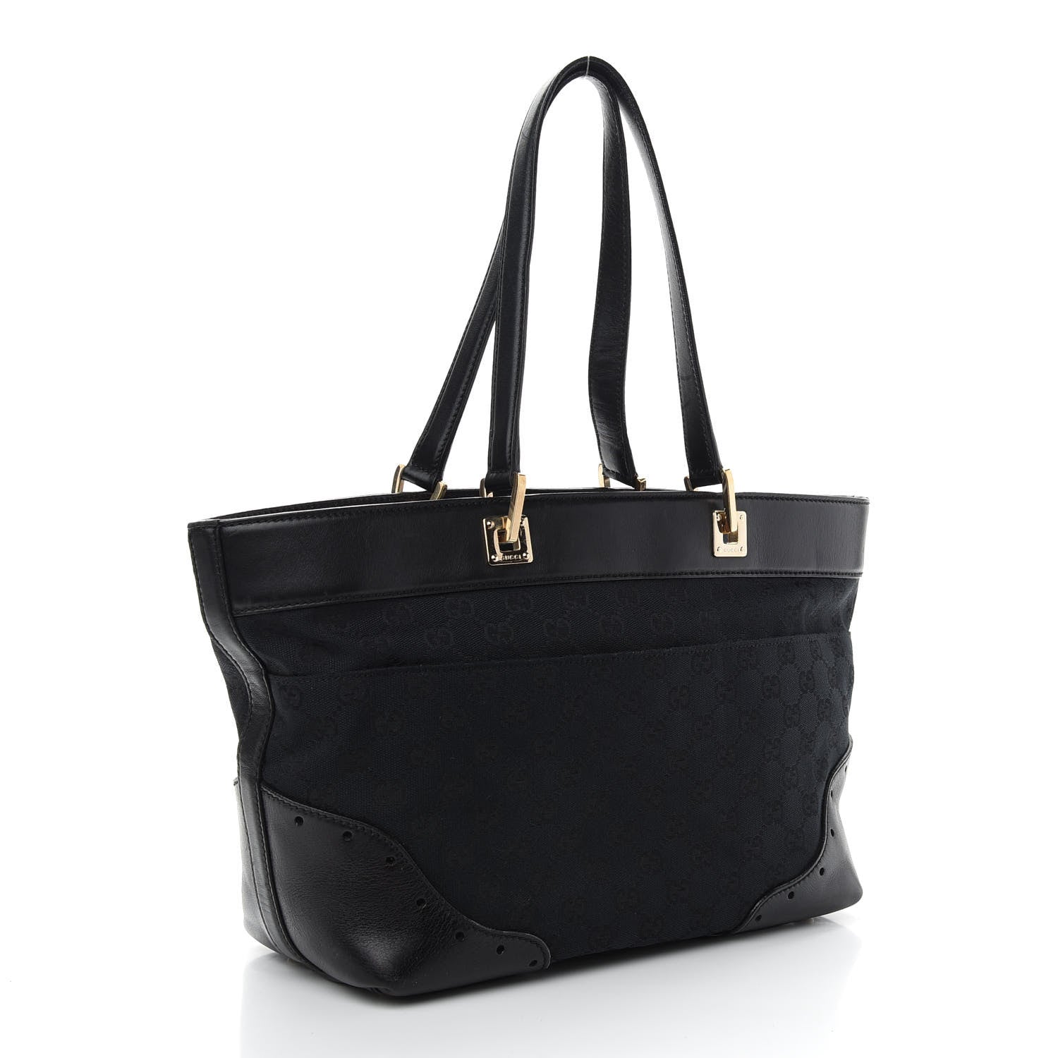 Gucci Monogram Large Punch Tote Black 3 of 9