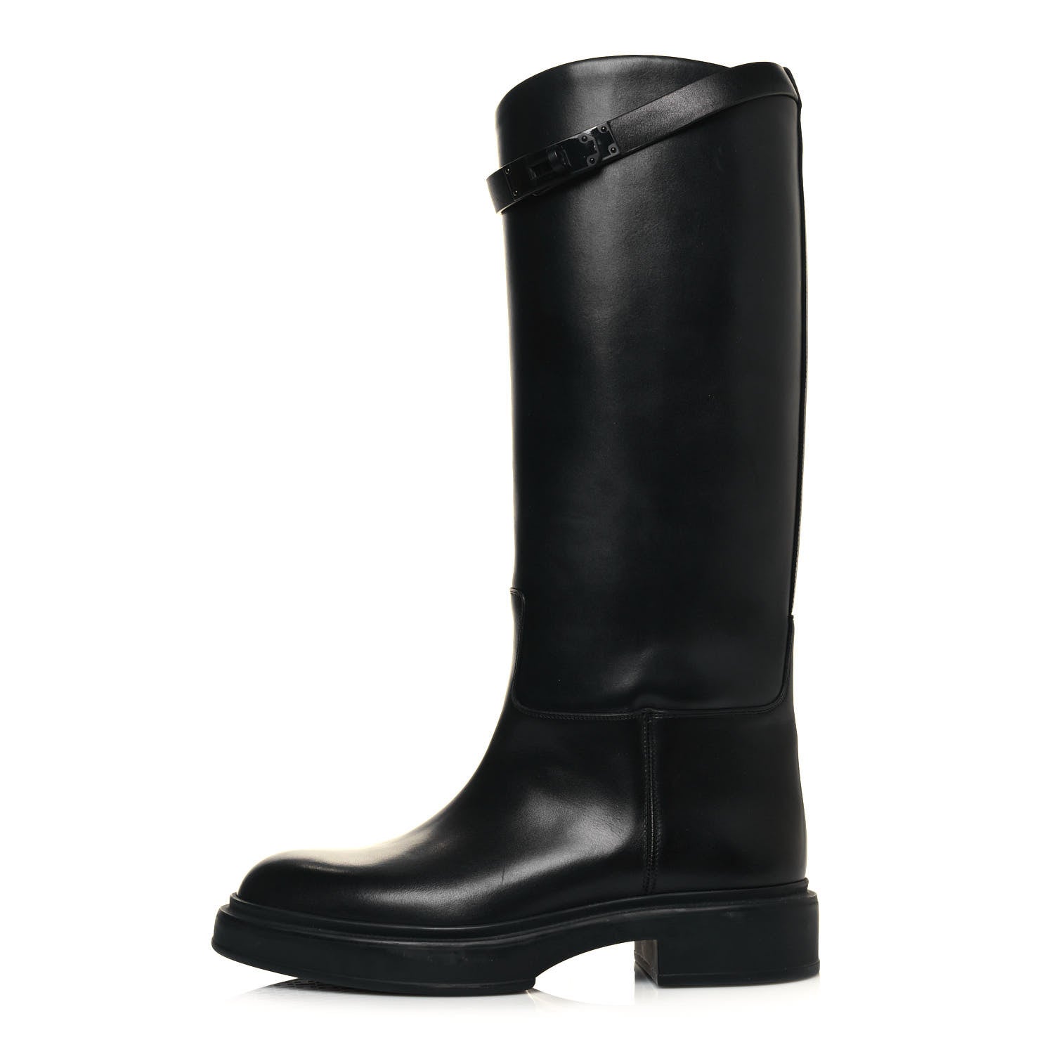 Hermes Calfskin Variation Monochromatic Boots 36 Black 1 of 9