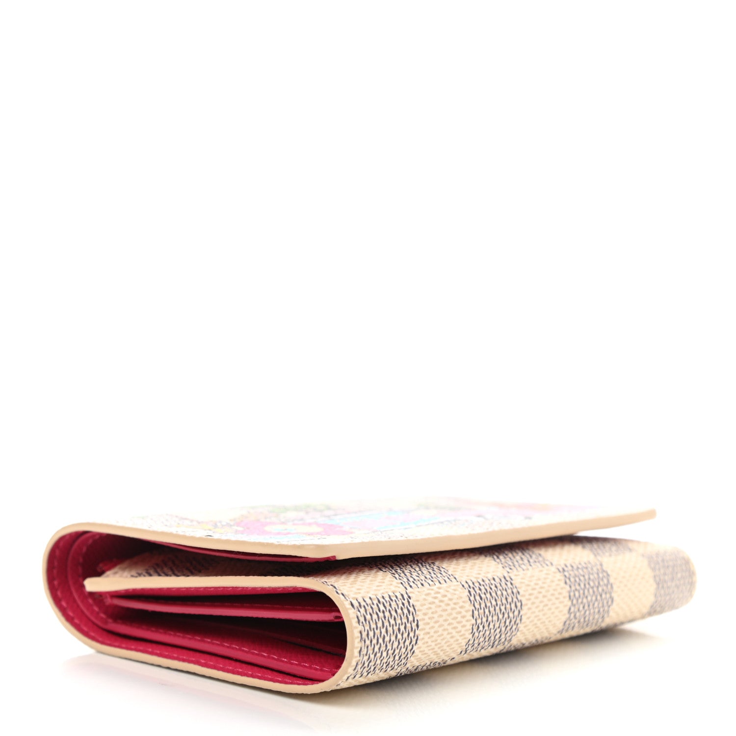 Louis Vuitton Damier Azur 2021 Christmas Animation Hollywood Victorine Wallet Fuchsia 4 of 7