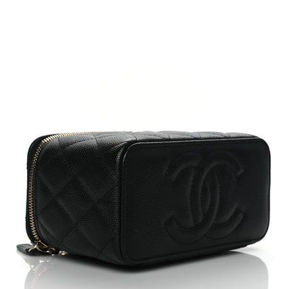 Chanel Caviar Quilted Small Vanity Case With Chain Black 4 of 11