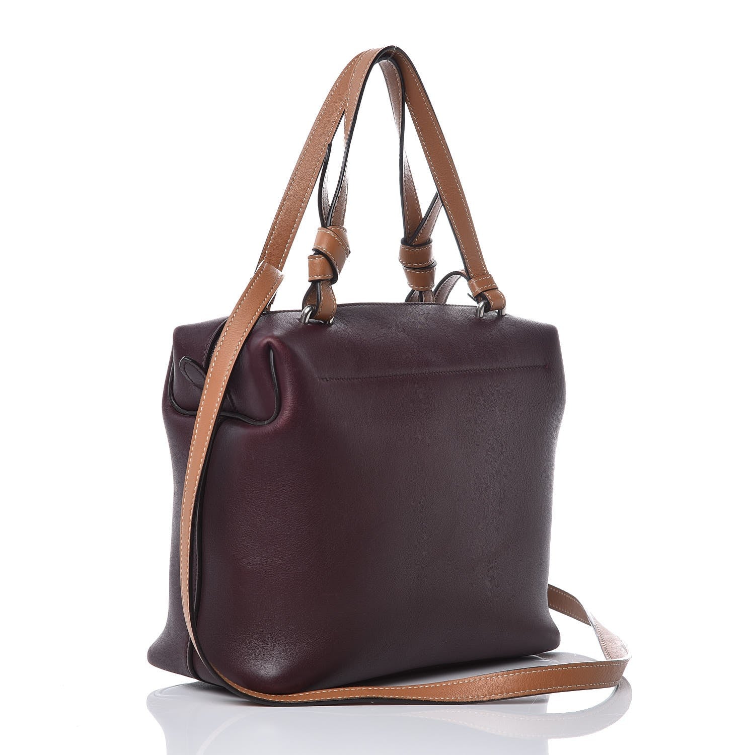 Celine Lambskin Small Soft Cube Satchel Burgundy 3 of 6