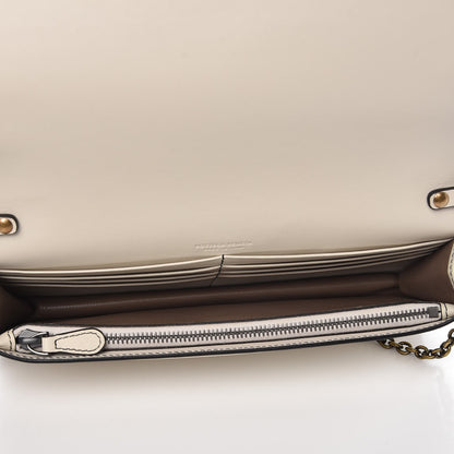 Bottega Veneta Nappa Intrecciato Studded Embellished Chain Wallet White 5 of 7