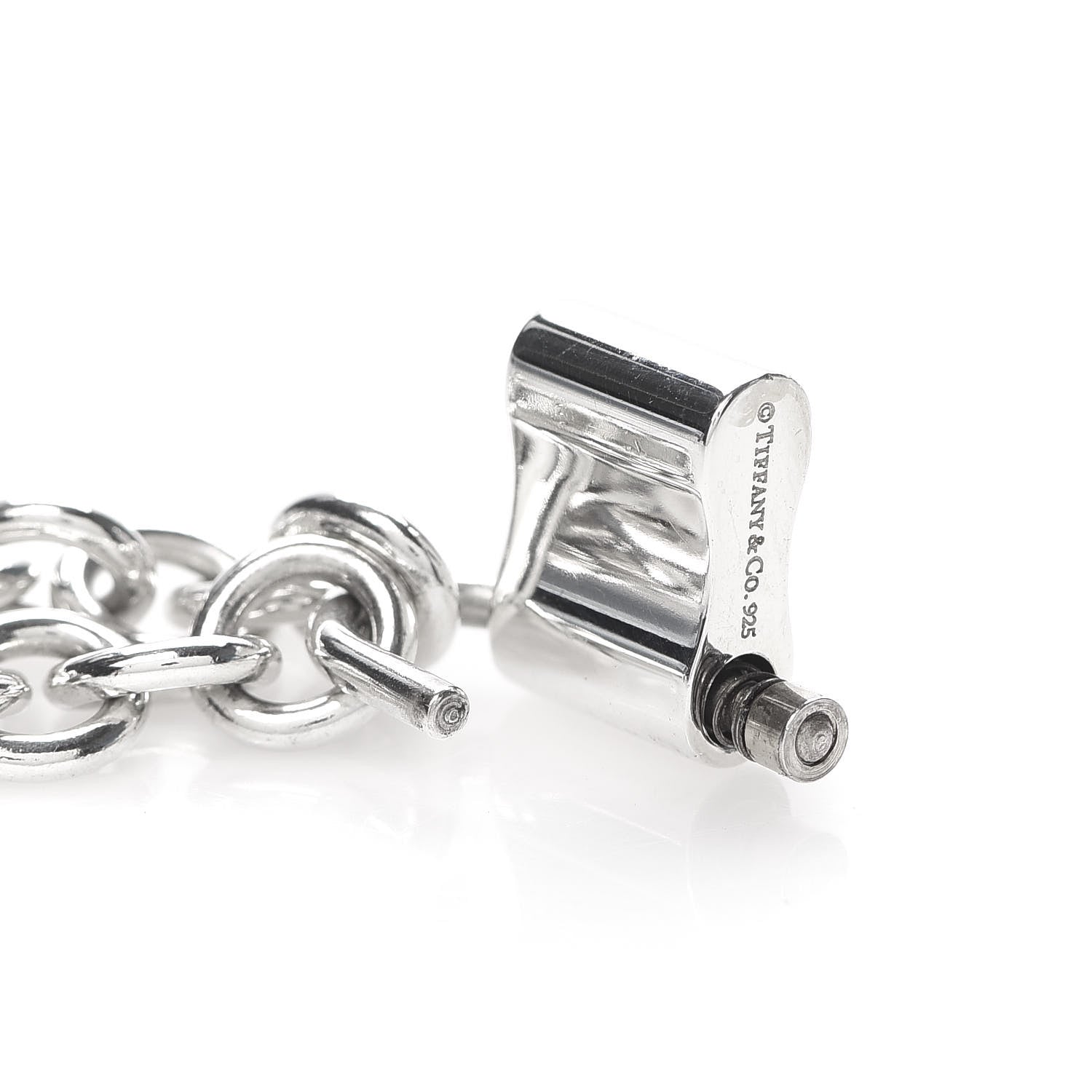 Tiffany Sterling Silver 1837 Lock Charm Necklace 4 of 6