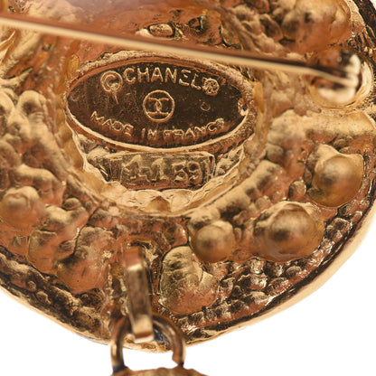 Chanel Pearl Brooch Pin Gold 4 of 5