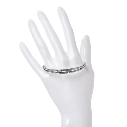 David Yurman Sterling Silver Black Diamond 7mm Petite Mini Loop Bracelet 2 of 4