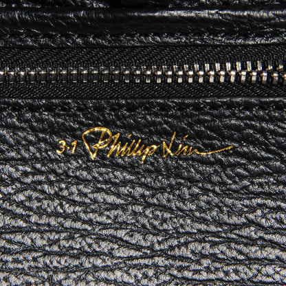 3.1 Phillip Lim 3.1 Pebbled Leather Elaphe Mini Pashli Satchel Natural Black 6 of 13