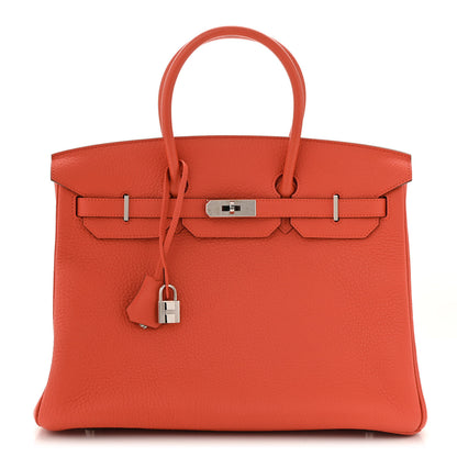 Hermes Taurillon Clemence Birkin 35 Capucine 1 of 14