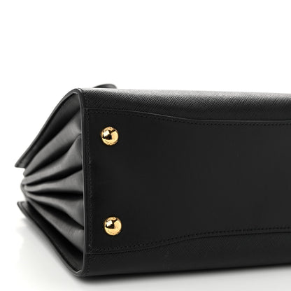Prada Saffiano City Calfskin Bibliothèque Top Handle Black 8 of 9