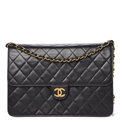 Chanel Lambskin Quilted Medium Single Flap Black 1 of 20