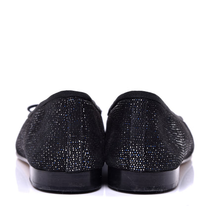 Chanel Fantasy Goatskin Patent Calfskin CC Cap Toe Ballerina Flats 36.5 Black Blue 7 of 11