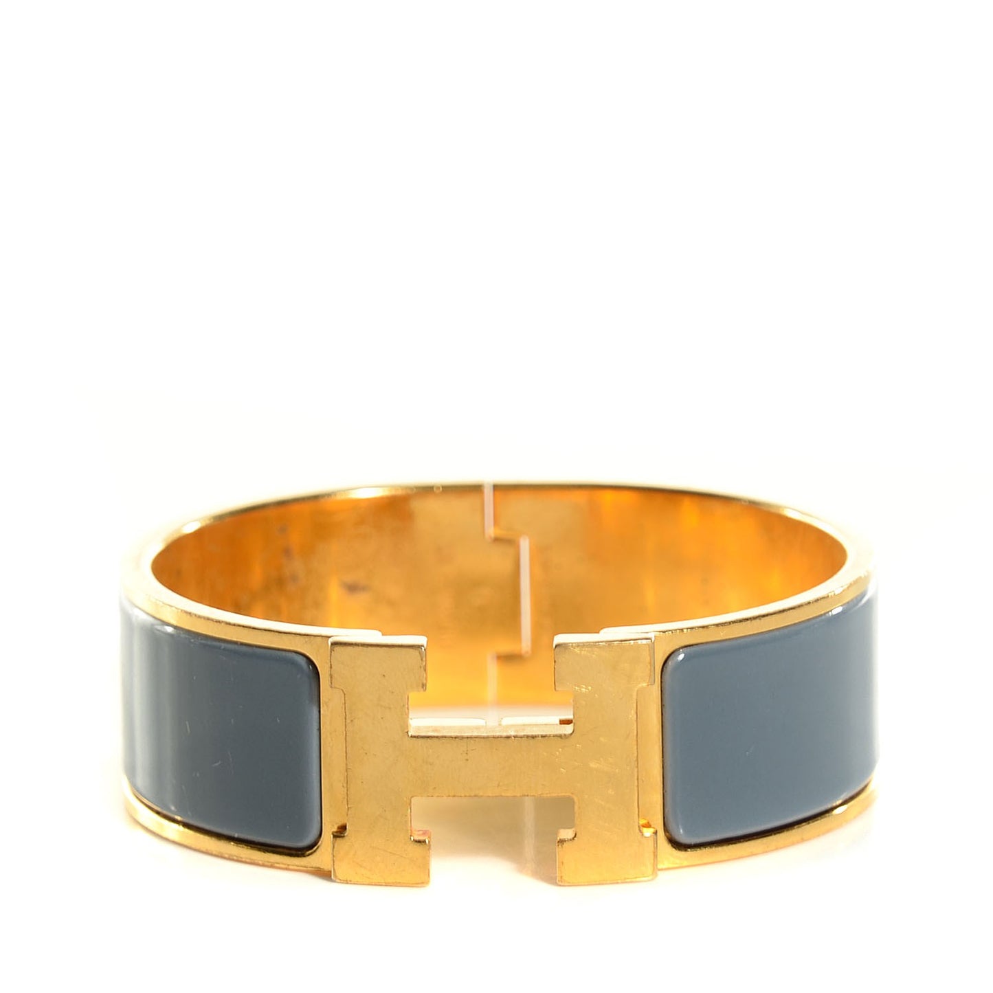 Enamel Clic Clac H Wide Bracelet PM Slate