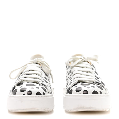 Louis Vuitton LV X YK Calfskin Printed Infinity Dots Time Out Sneakers 38.5 White 3 of 8