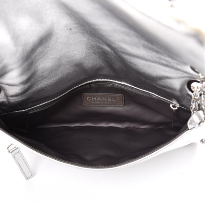 Chanel Lambskin Embossed CC Flap Shoulder Bag White 4 of 13