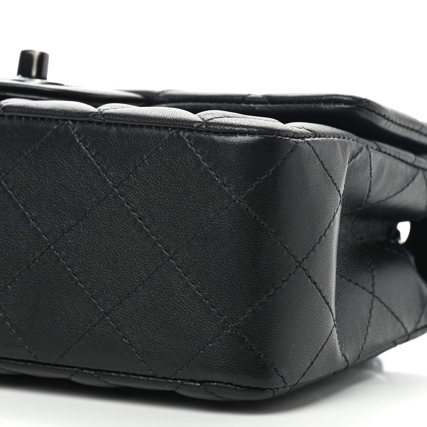 Lambskin Quilted Mini Rectangular Flap So Black